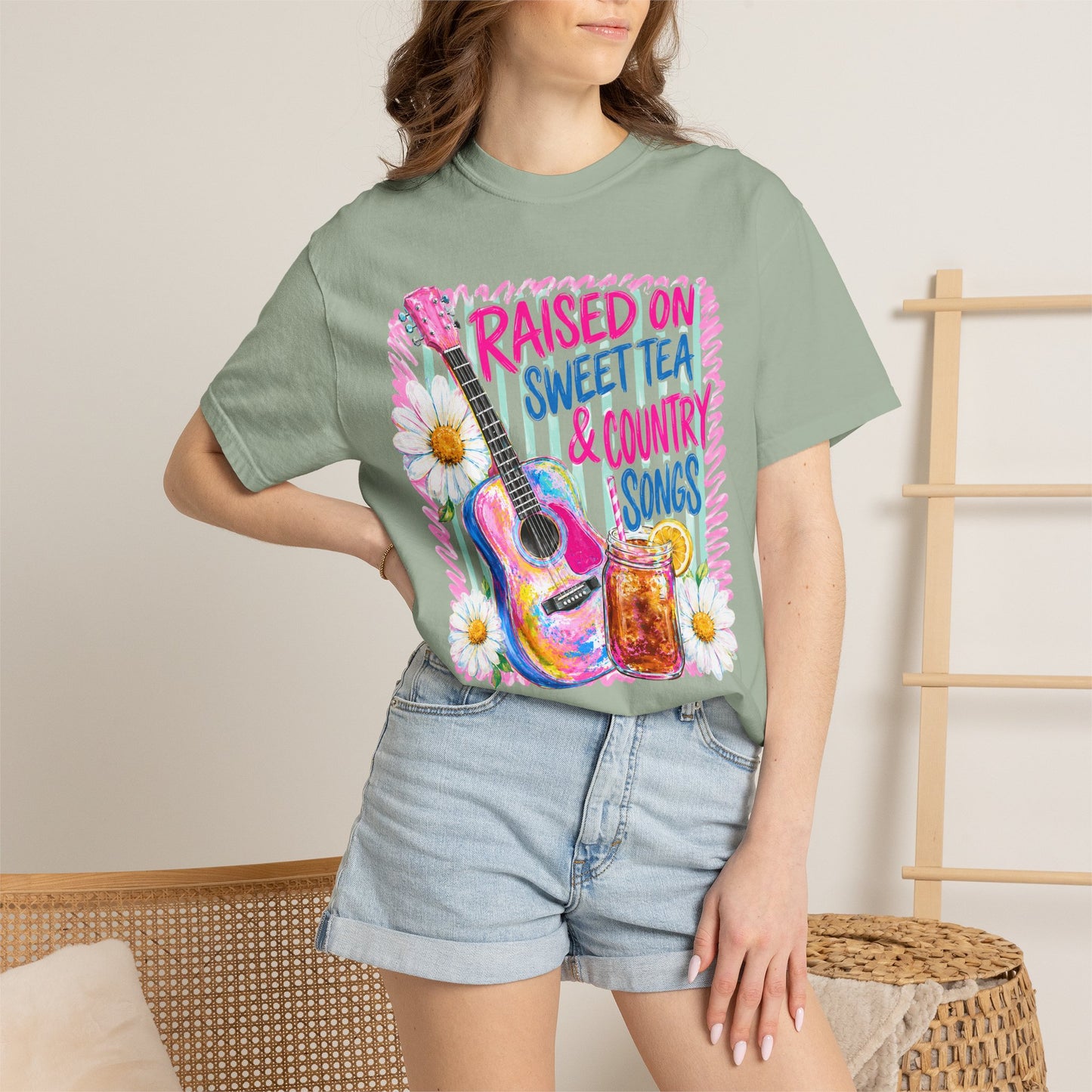 Comfort Colors Raised on Sweet Tea & Country Songs T-Shirt