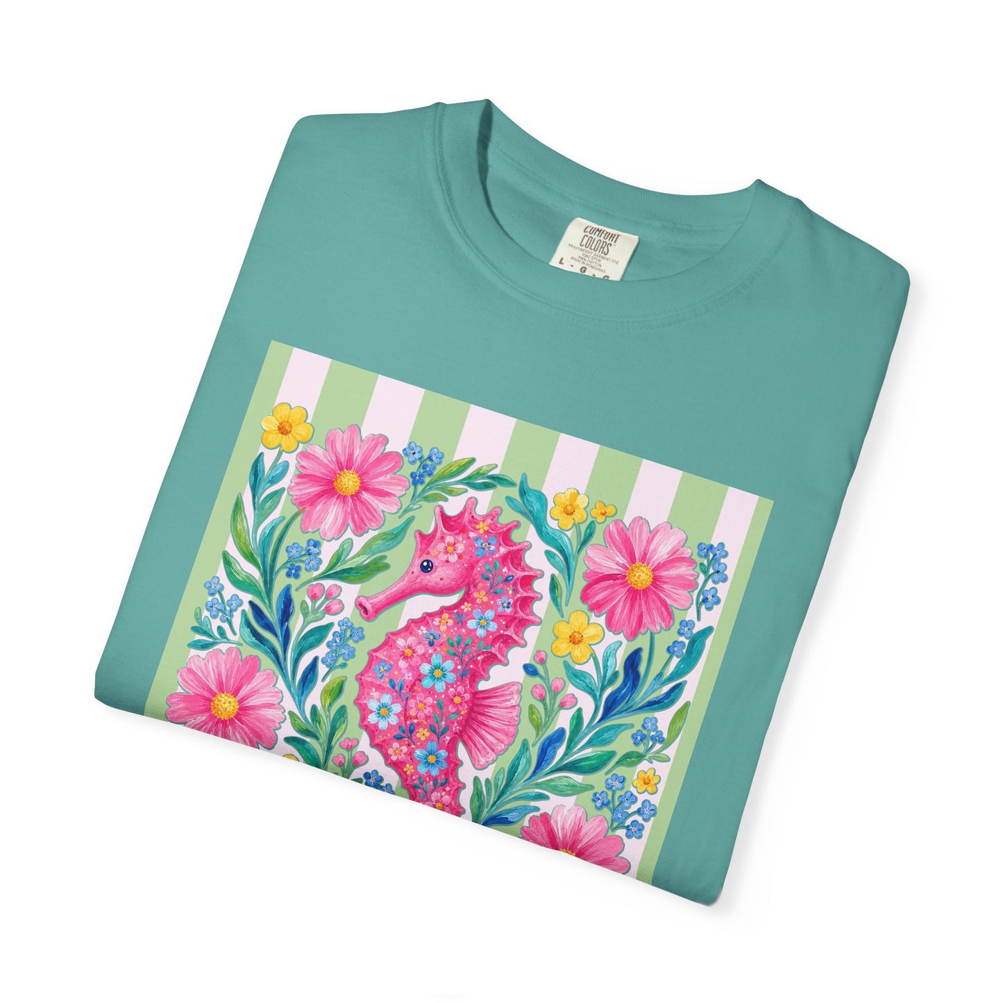 Comfort Colors Seahorse Floral T-Shirt