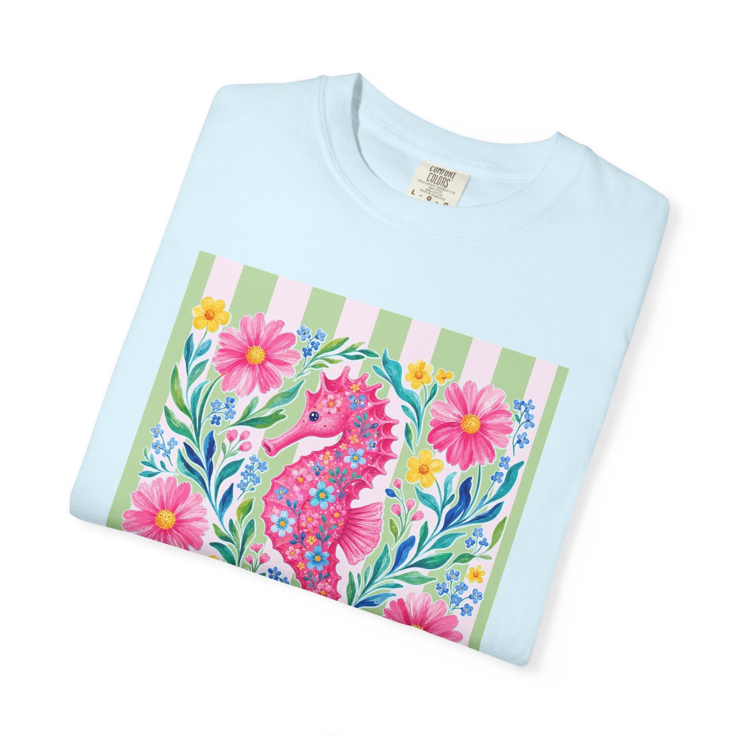 Comfort Colors Seahorse Floral T-Shirt