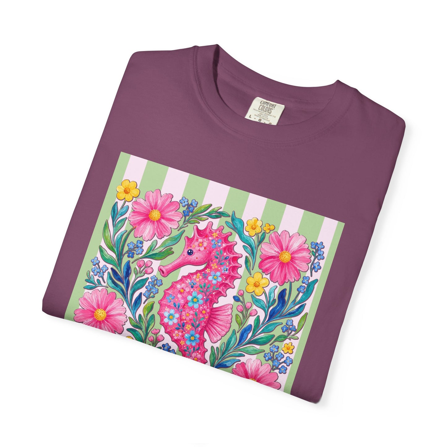 Comfort Colors Seahorse Floral T-Shirt