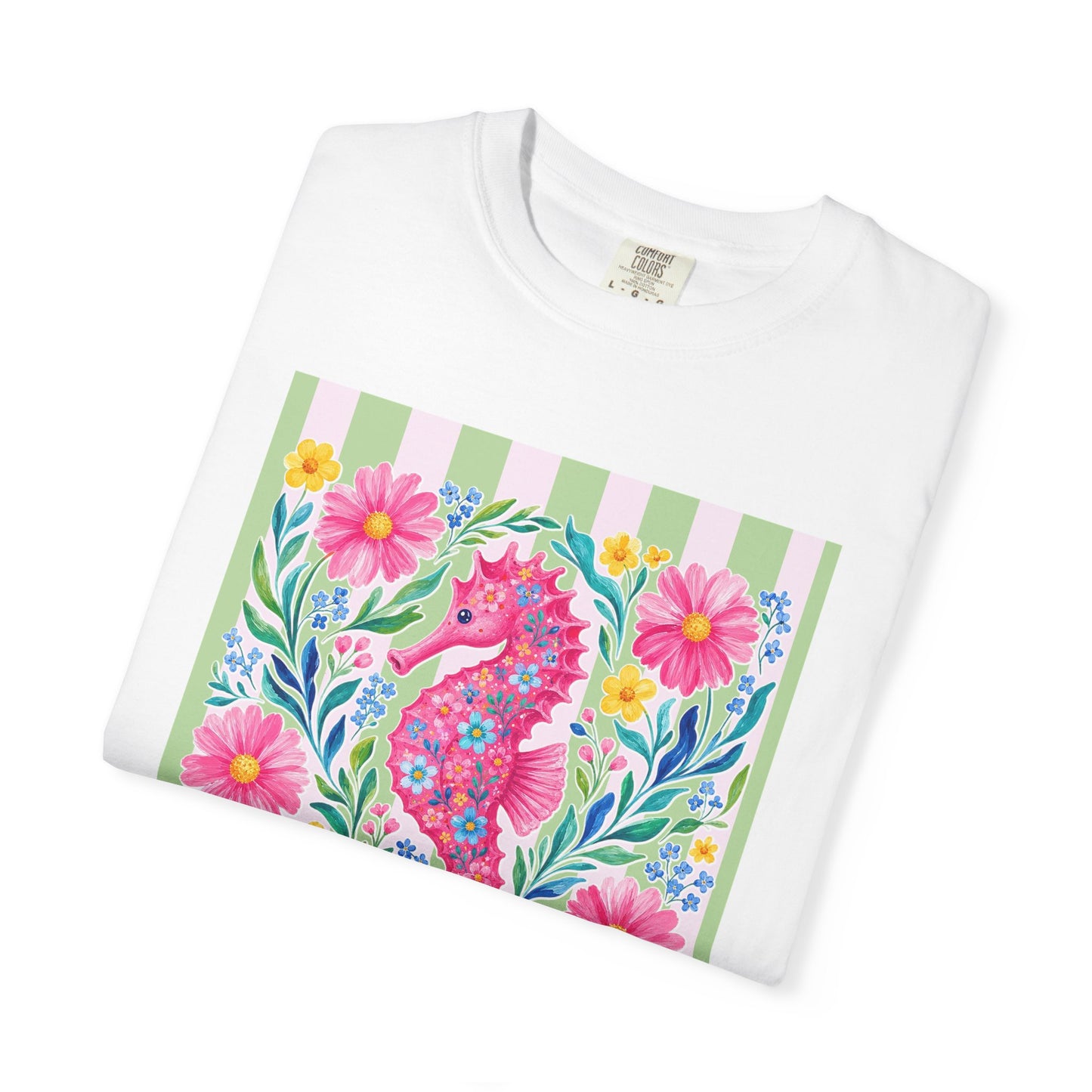 Comfort Colors Seahorse Floral T-Shirt