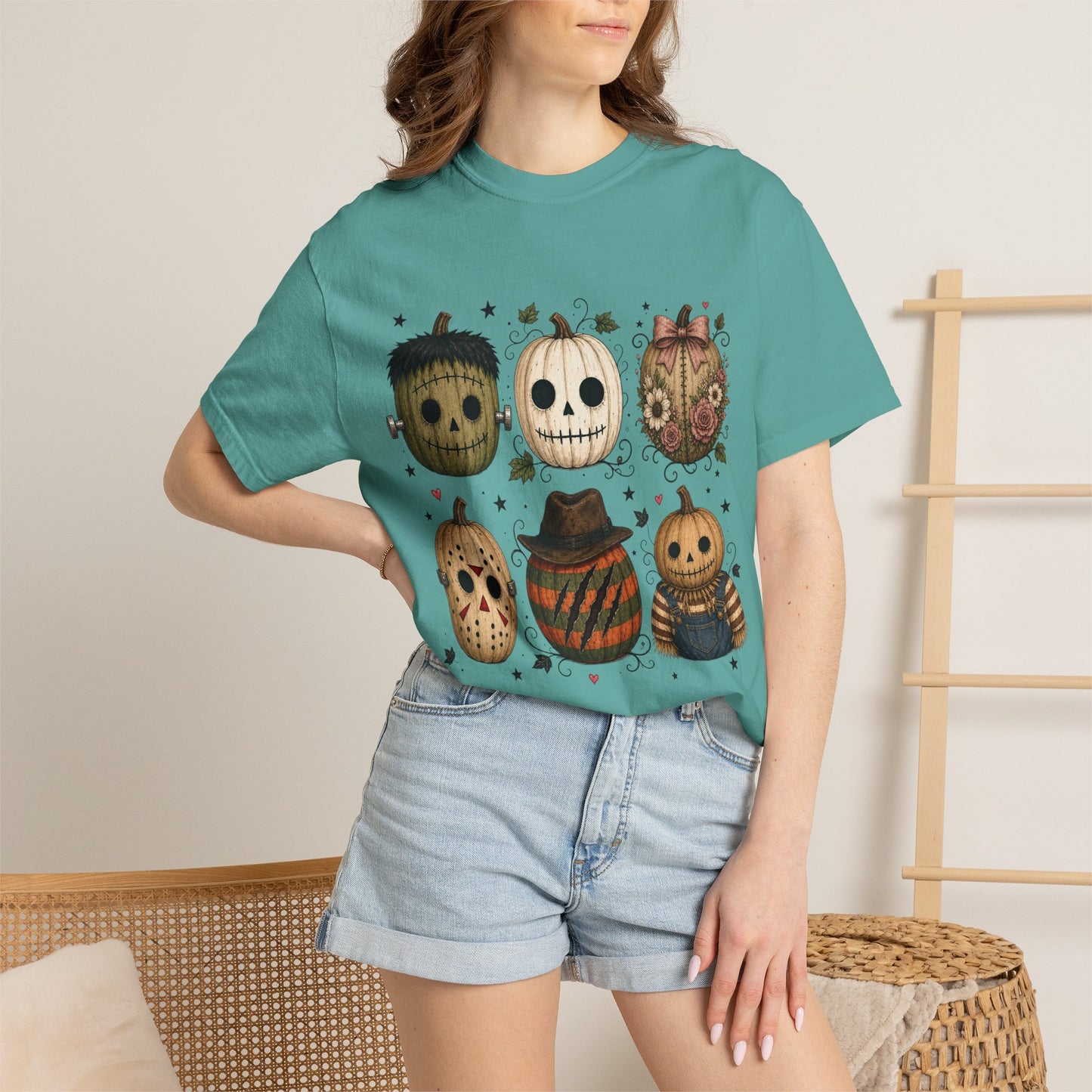Comfort Colors Halloween Pumpkin Mask T-Shirt