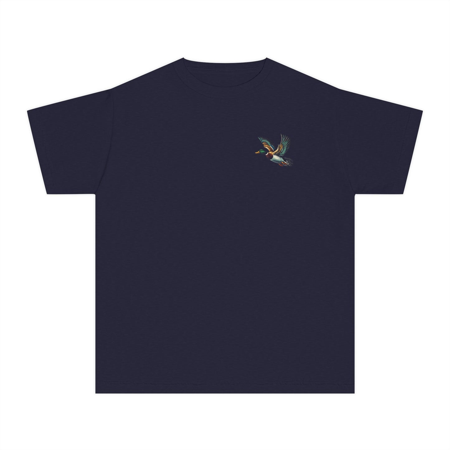 Youth Comfort Colors Vintage Duck Hunting Scene with Pointing Spaniel
