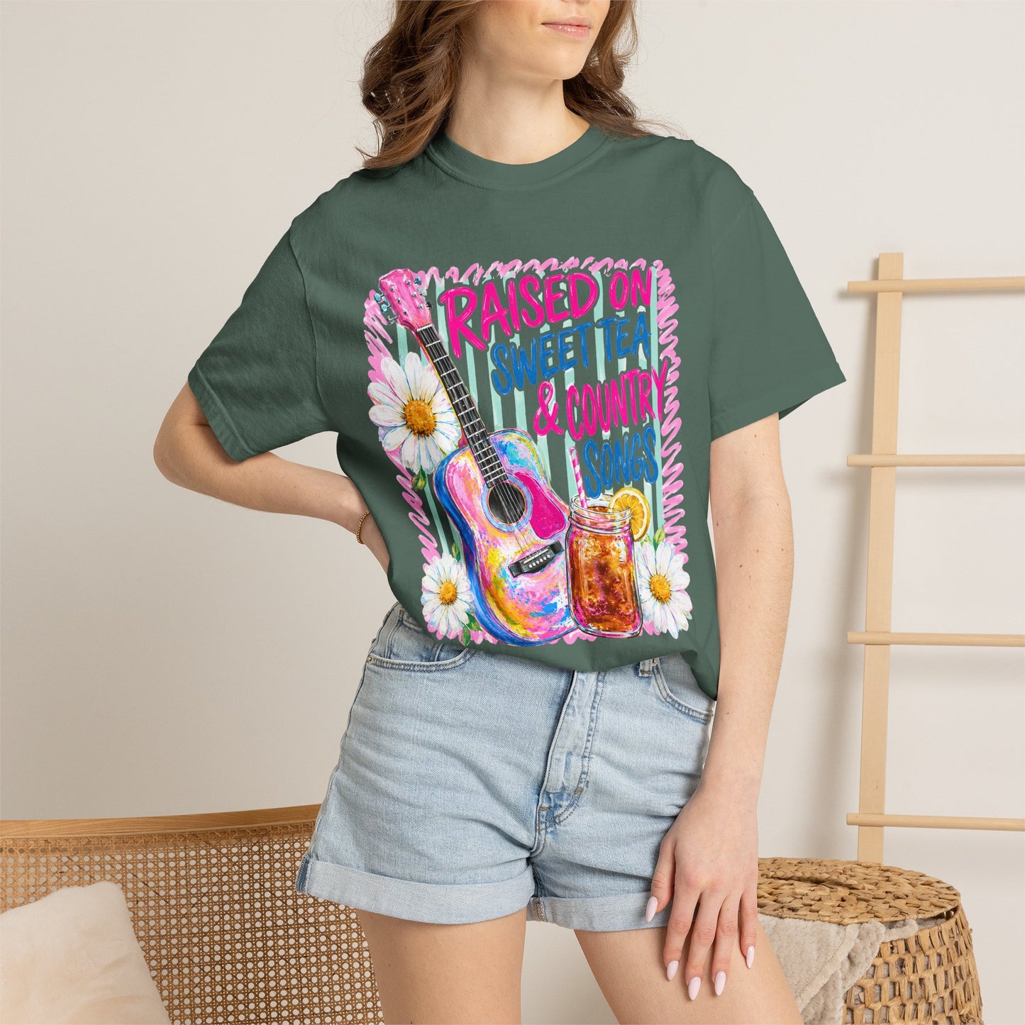 Comfort Colors Raised on Sweet Tea & Country Songs T-Shirt