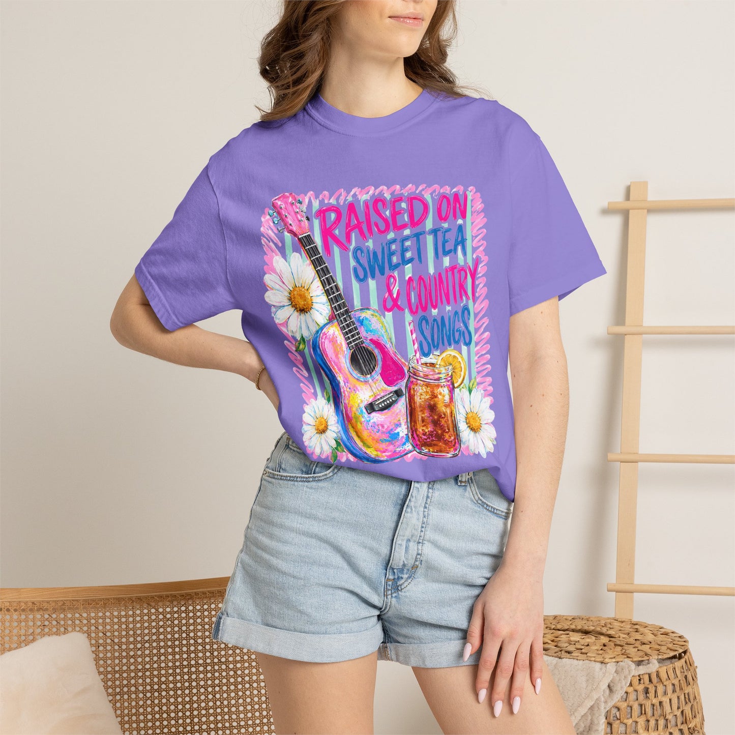 Comfort Colors Raised on Sweet Tea & Country Songs T-Shirt