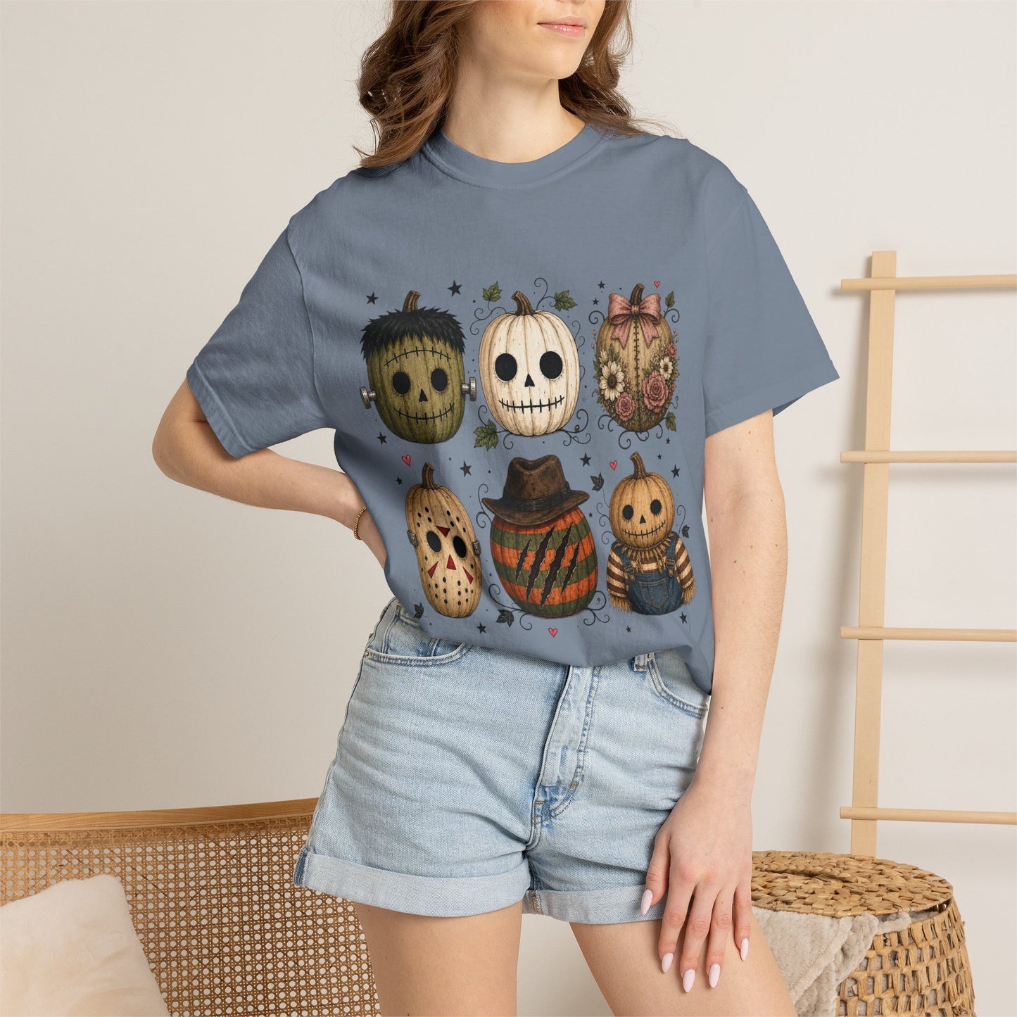 Comfort Colors Halloween Pumpkin Mask T-Shirt