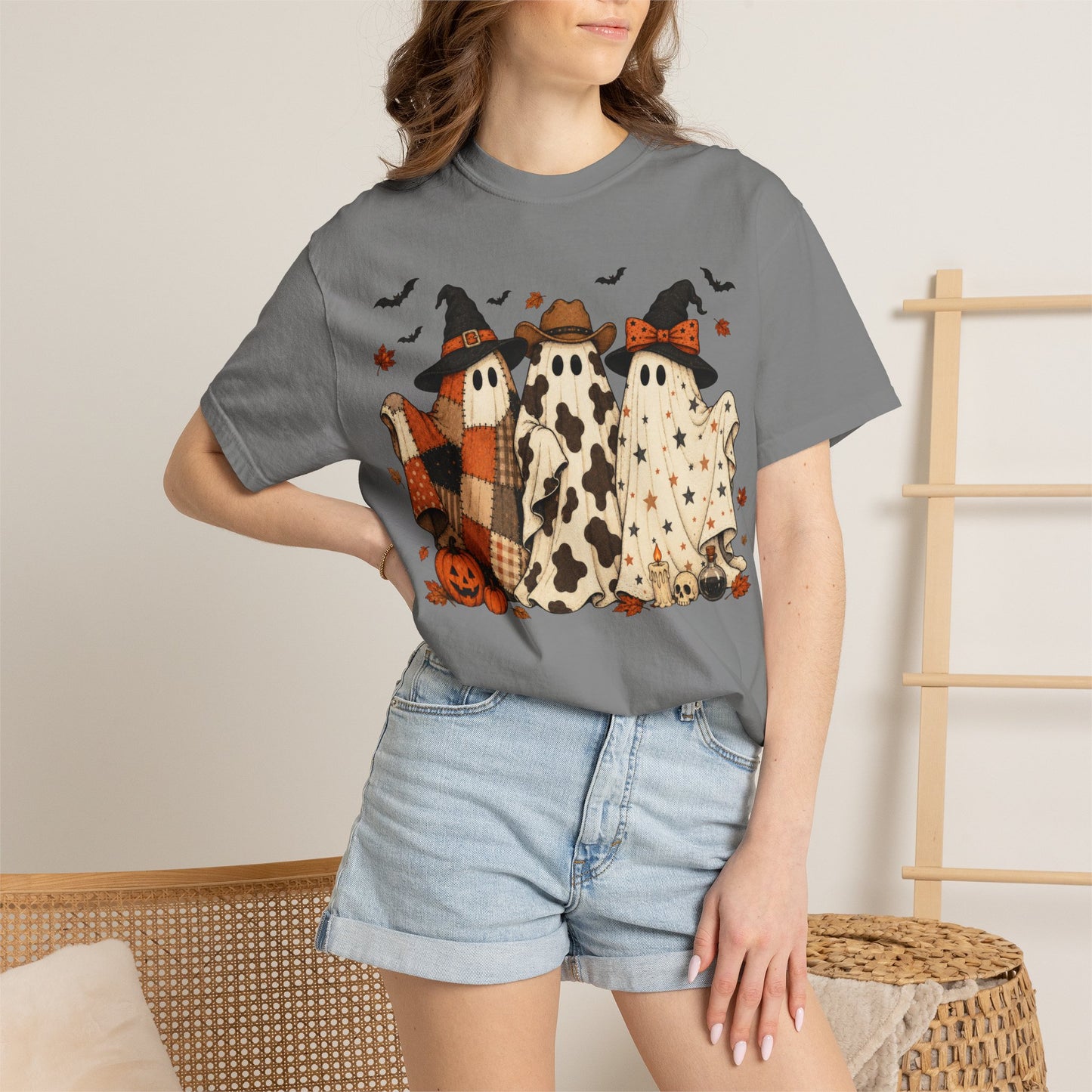 Comfort Colors Halloween Ghost Trio T-Shirt