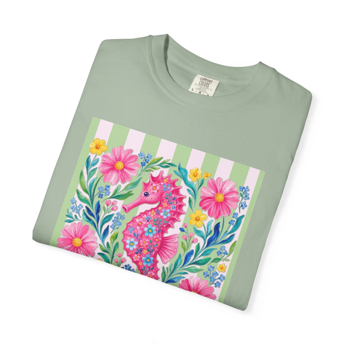 Comfort Colors Seahorse Floral T-Shirt