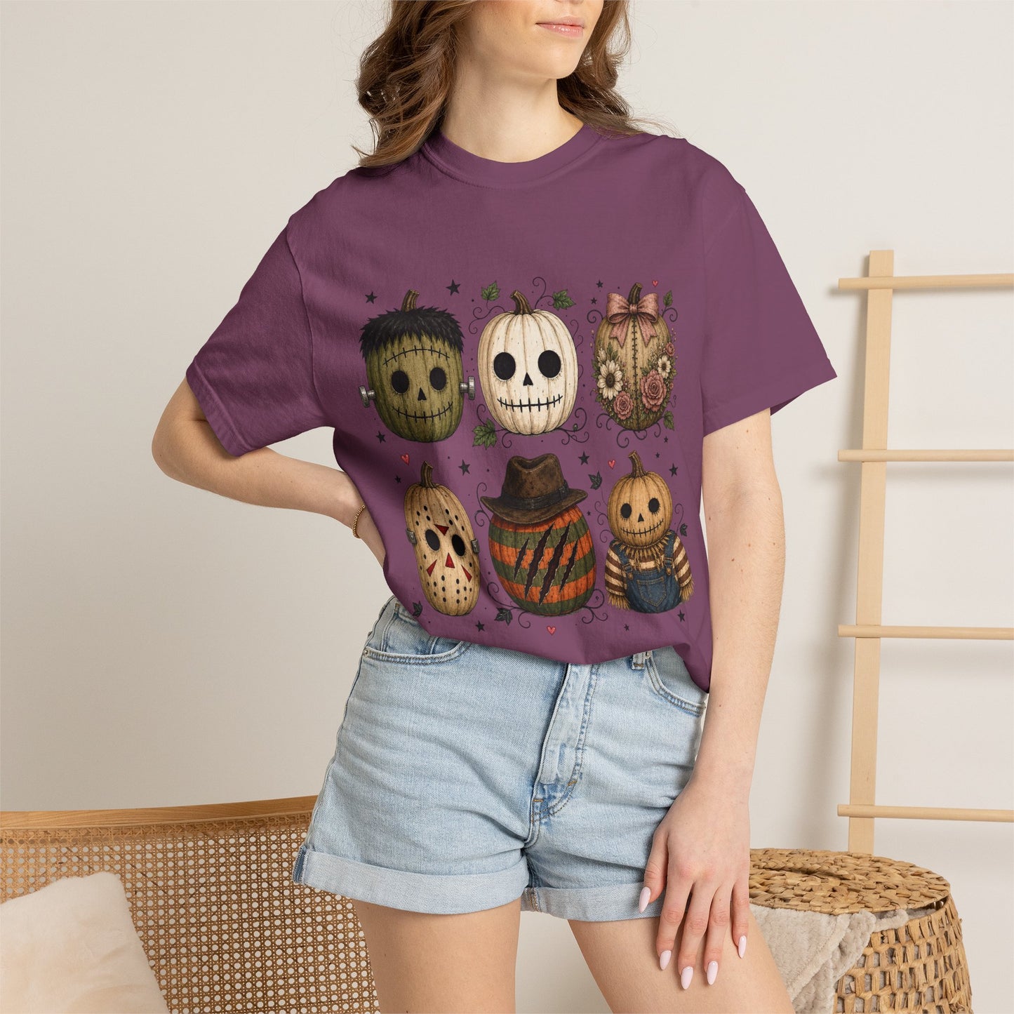 Comfort Colors Halloween Pumpkin Mask T-Shirt