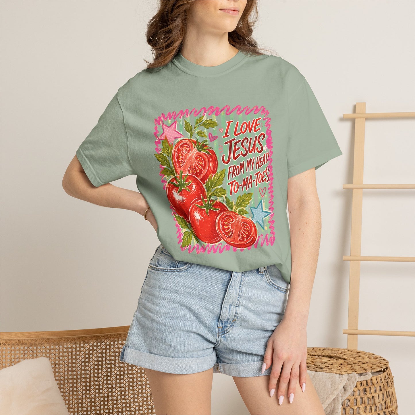 Comfort Colors Jesus Tomato Graphic Tee