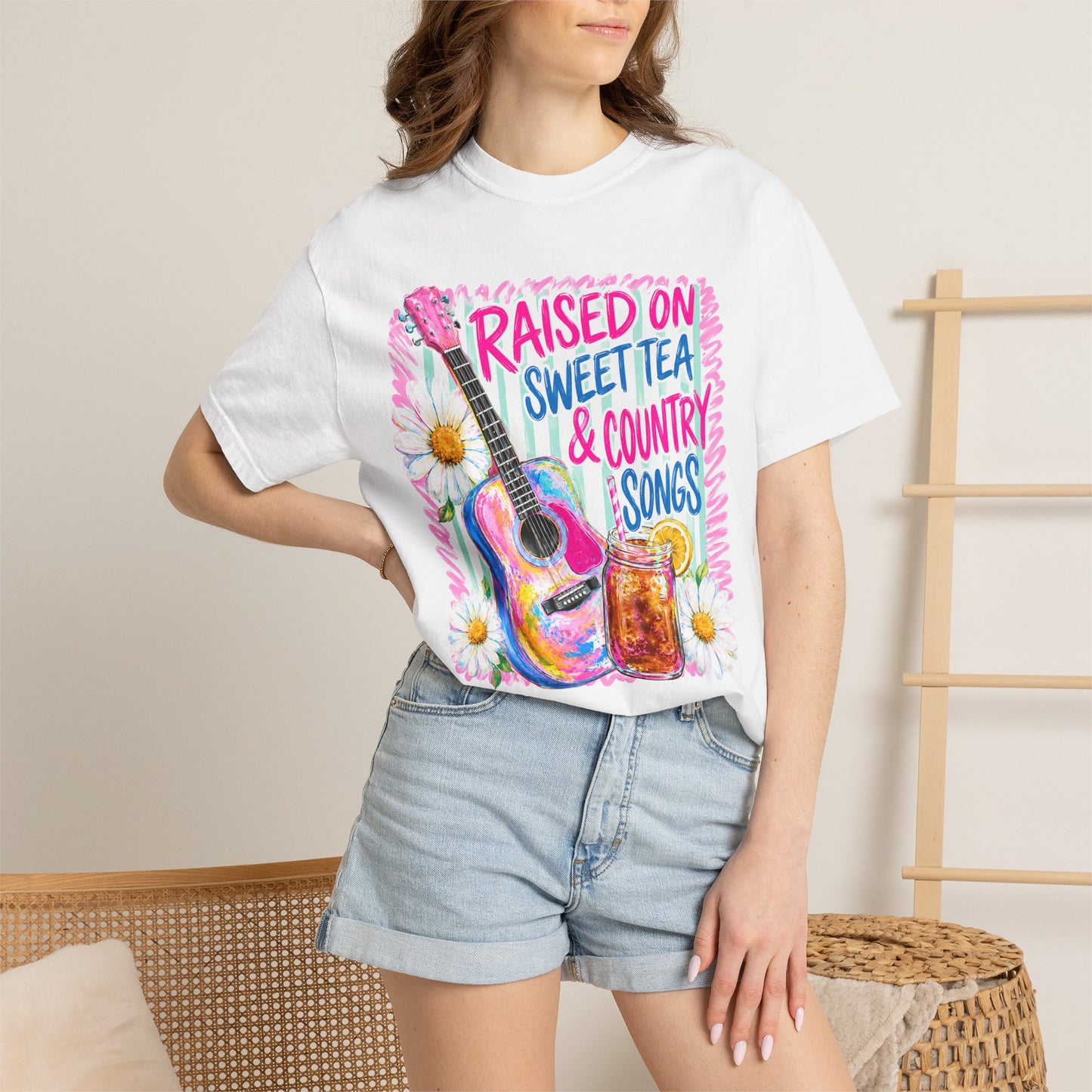 Comfort Colors Raised on Sweet Tea & Country Songs T-Shirt