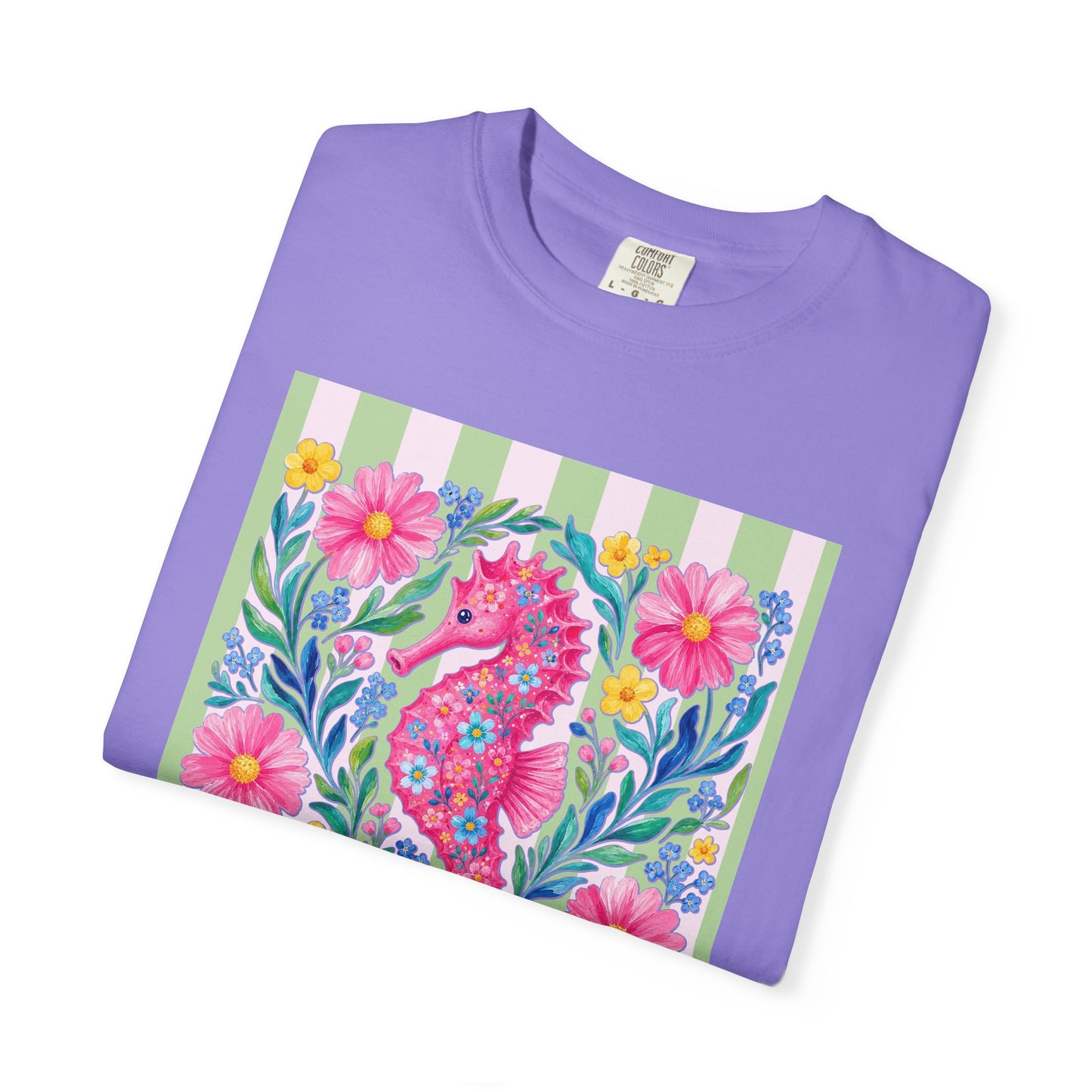 Comfort Colors Seahorse Floral T-Shirt