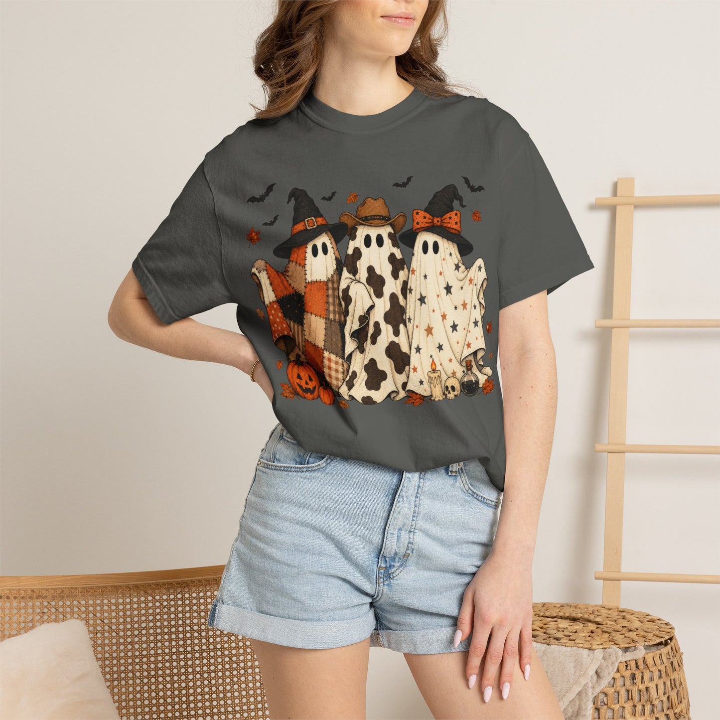 Comfort Colors Halloween Ghost Trio T-Shirt