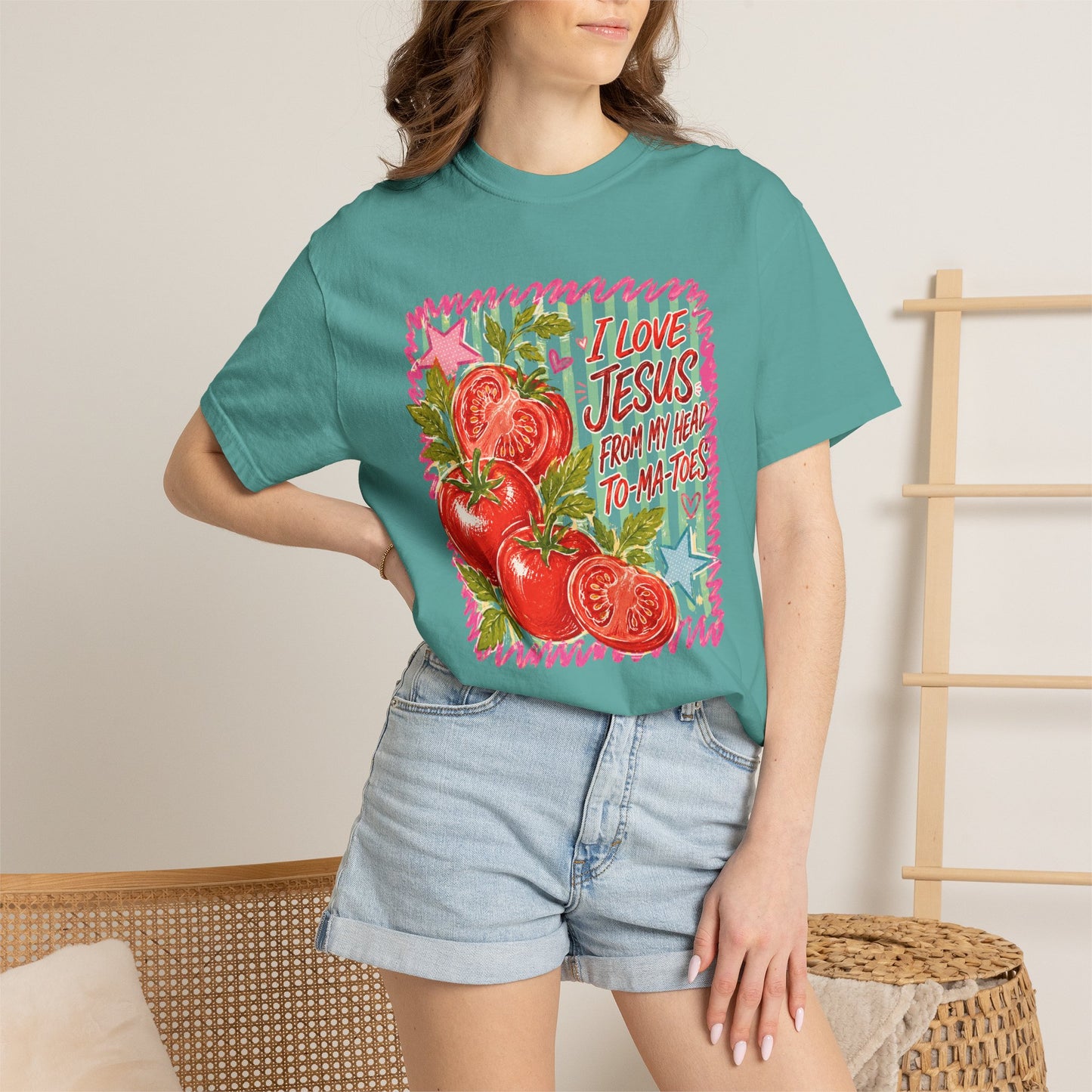 Comfort Colors Jesus Tomato Graphic Tee