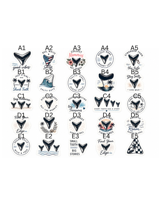 Shark Teeth Stickers #2