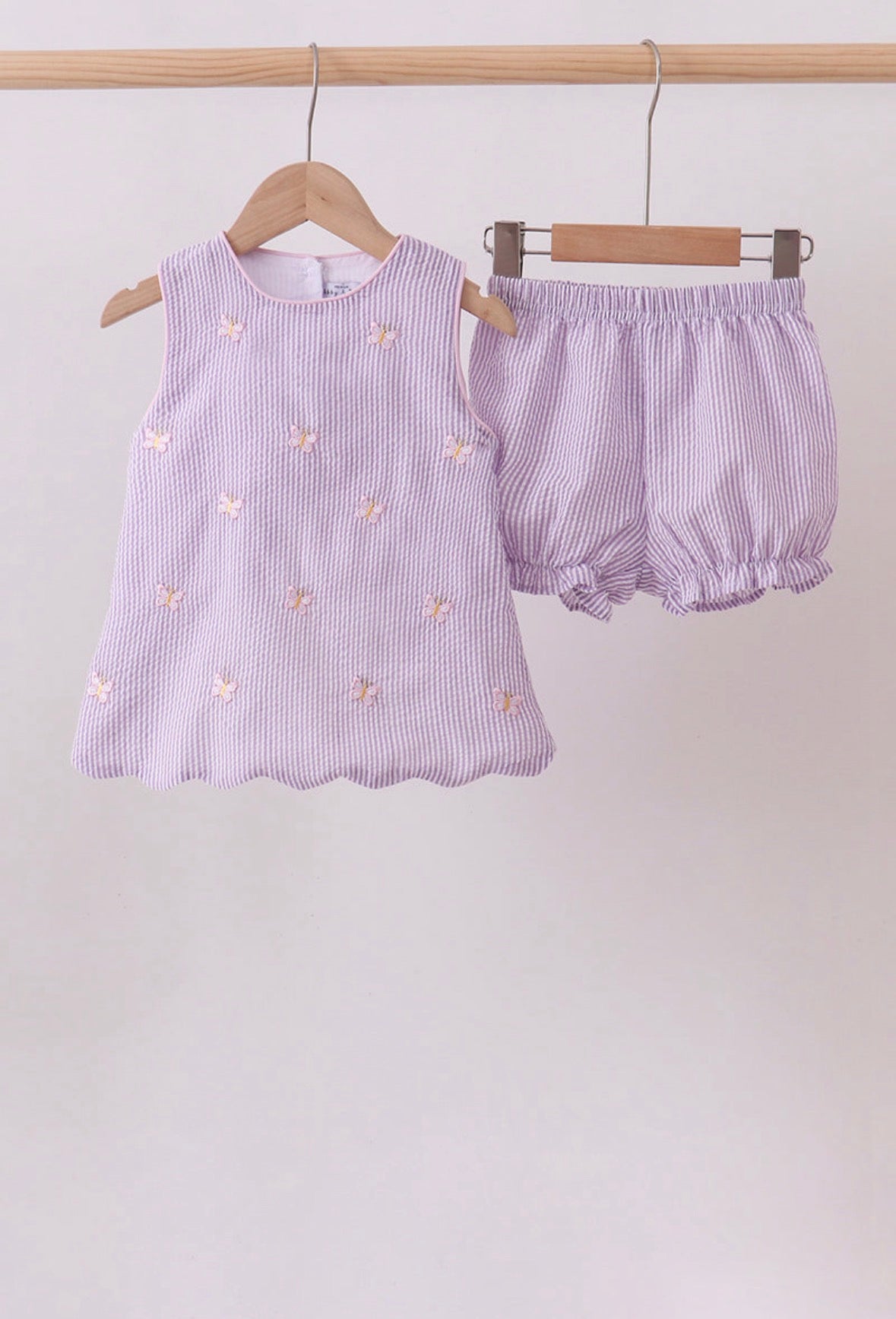 Purple seeesucker butterfly set