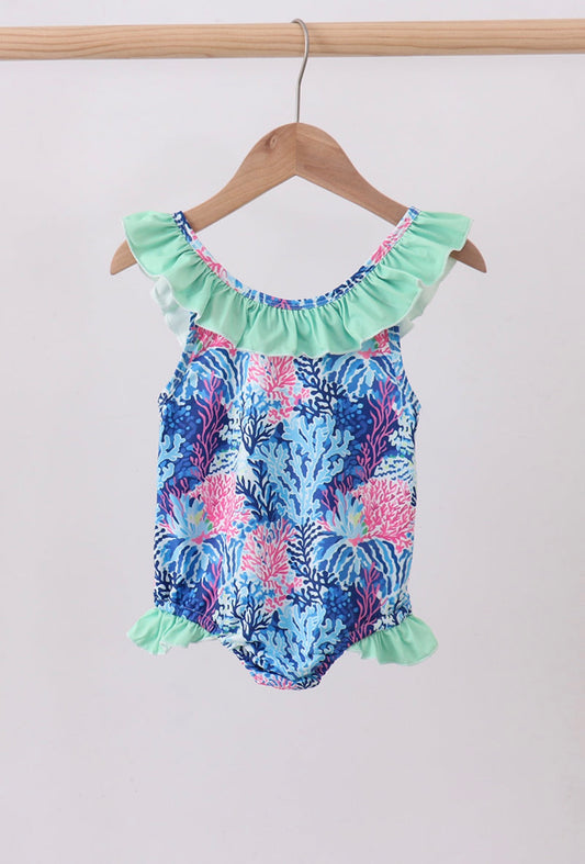 Blue marine creature swimsuit