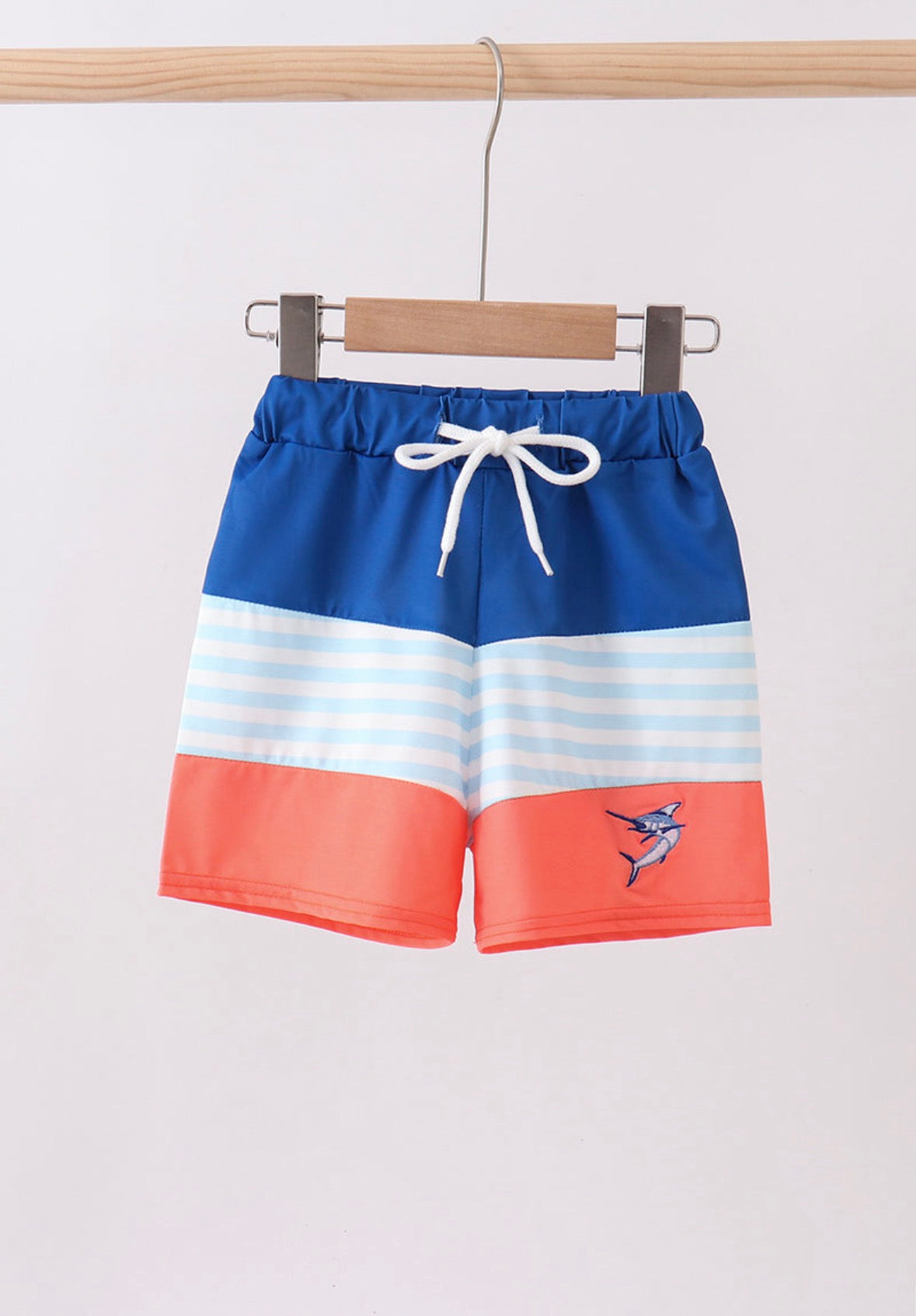 Tuna embroidery swim trunks