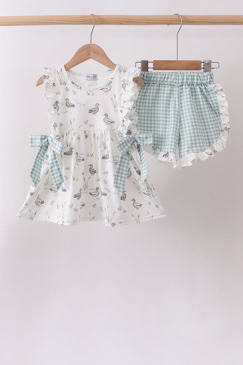 Green Duck ruffle Set