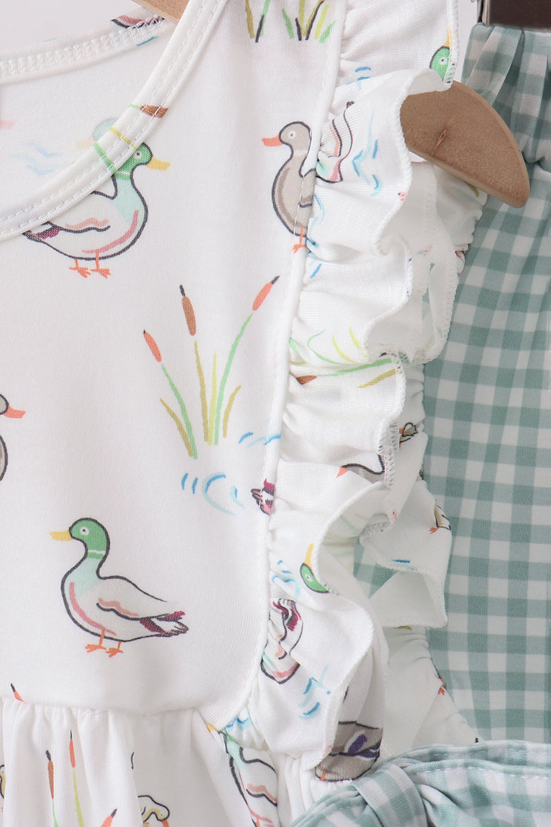Green Duck ruffle Set