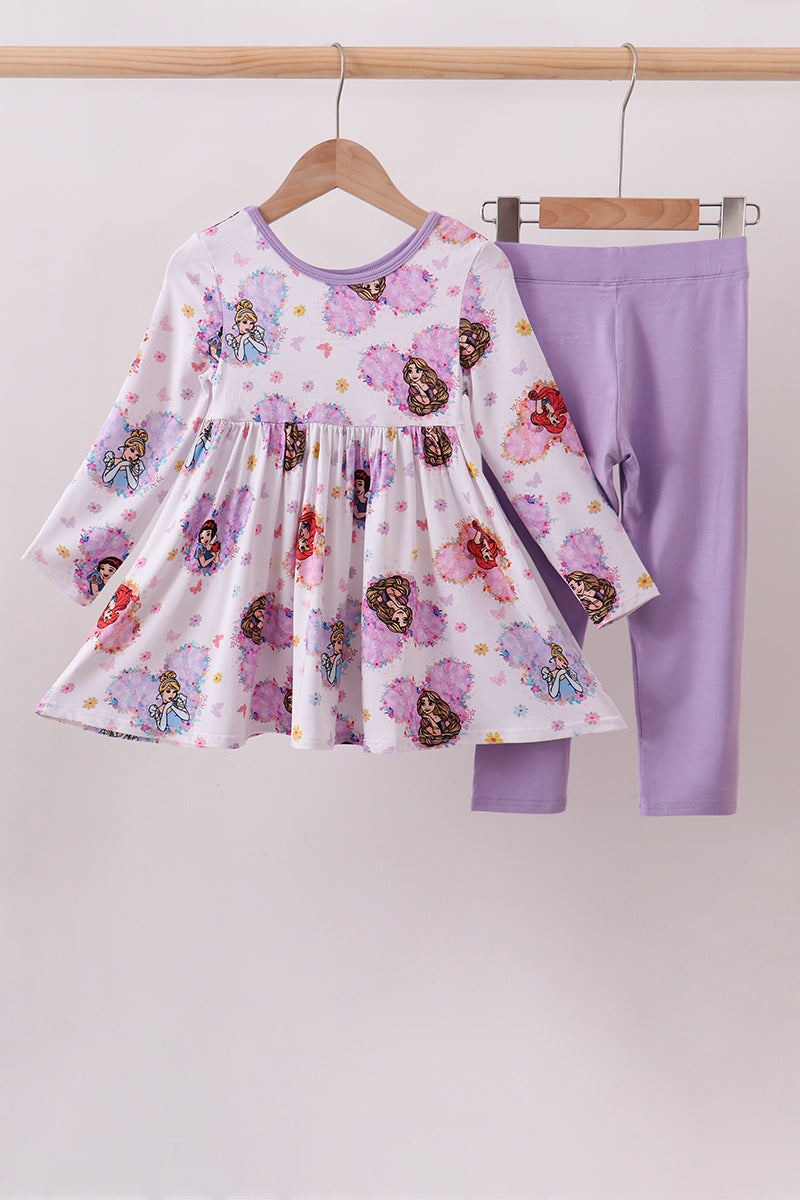 Purple princess BAMBOO pants set