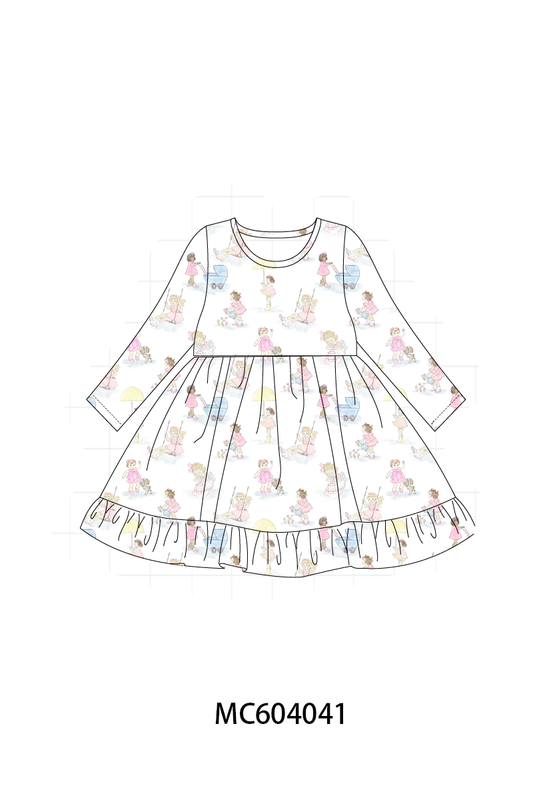 Pink all day adventure ruffle dress