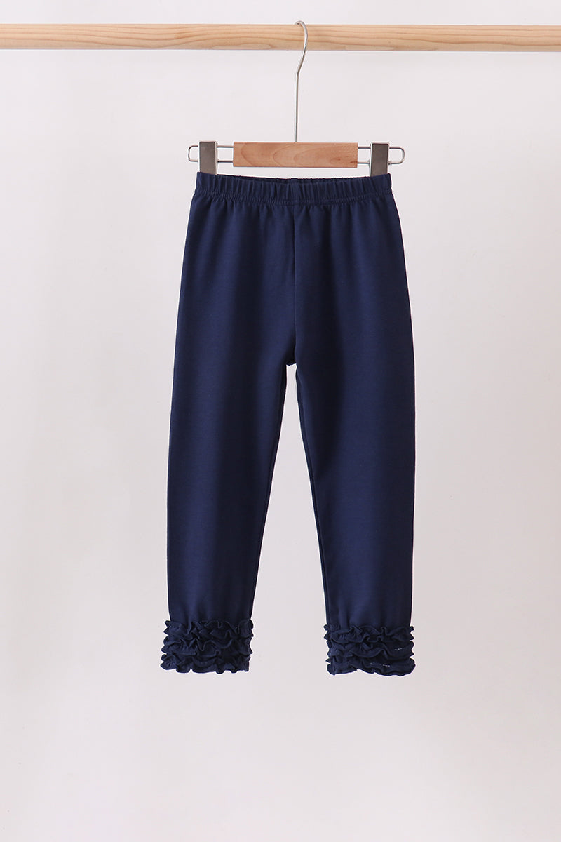 Navy icing ruffle pants